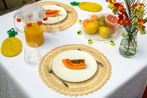 Handmade Lemon Salad Cover, 38 cm (d)