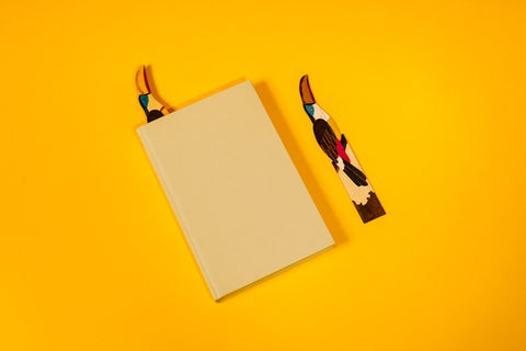 Handmade Tucan Marquetry Bookmark