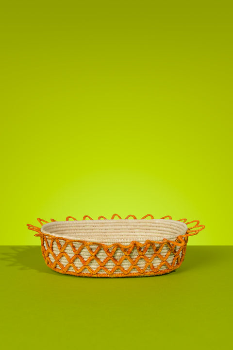 Indigenous Tucum Basket, Orange