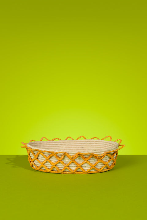 Indigenous Tucum Basket, Yellow