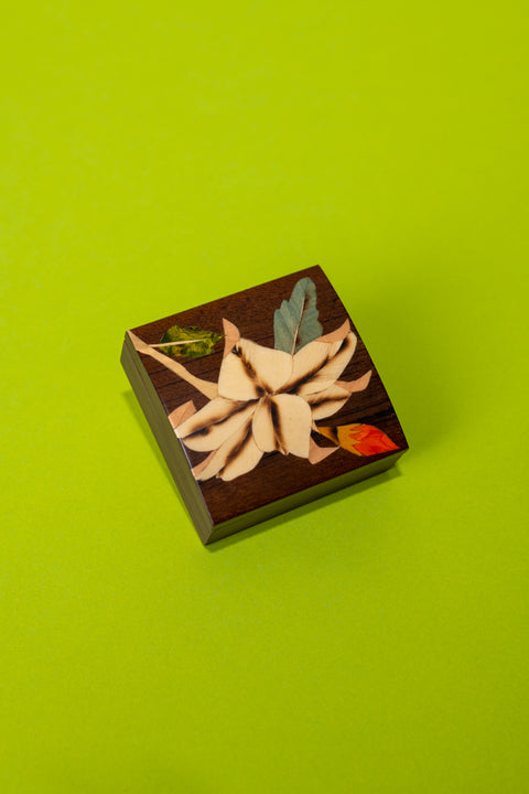 Large Flower Marquetry Box