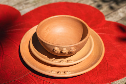 “Murakitã” Tapajonic Ceramic Dinner Plates Handcrafted by Jefferson Paiva