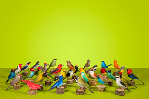 "Canário-belga" Hand-carved Brazilian Bird Ornament