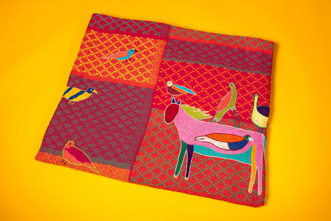 "Birds" Bed Cover, 240cm x 260 cm