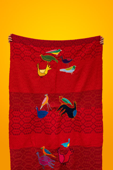 “Birds” Sofa Throw, 105cm x 125cm