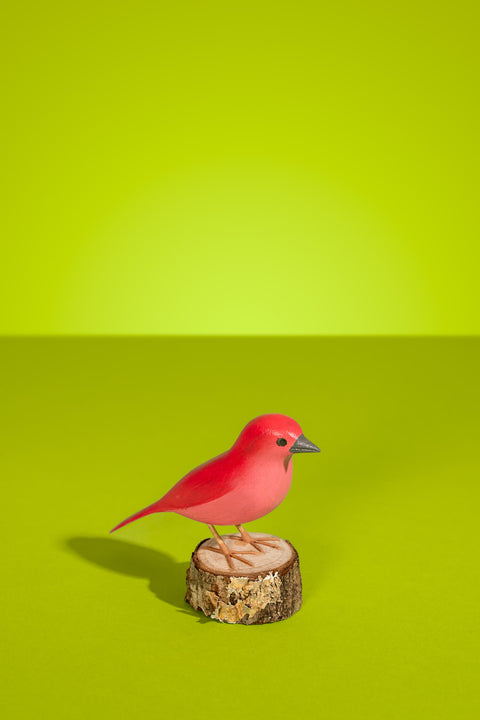"Rosinha" Hand-carved Brazilian Bird Ornament 1