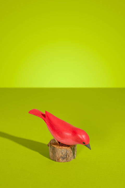 "Rosinha" Hand-carved Brazilian Bird Ornament 2