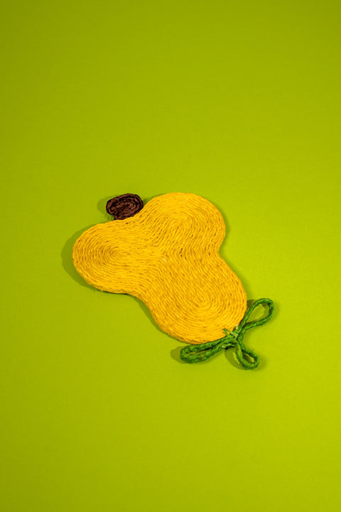 Handwoven Cashew Sisal Trivet, Yellow