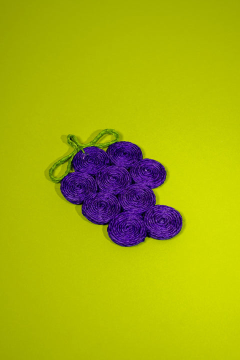Handwoven Grape Sisal Trivet, Purple