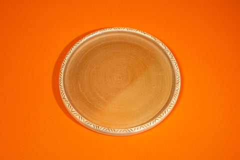 “ Branco” Tapajonic Ceramic Dinner Plate Handcrafted by Jefferson Paiva