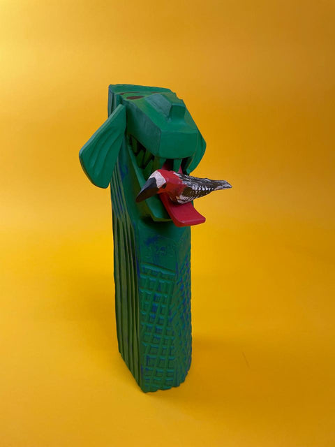 Large Wooden Head Sculpture by artist Jasson