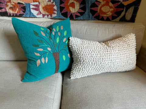 “Tree” in Green Large Cushion, 58cm x 58cm