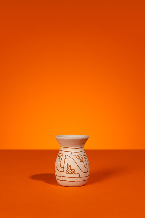 Mini Tapajonic Ceramic Vase Handcrafted by Jefferson Paiva