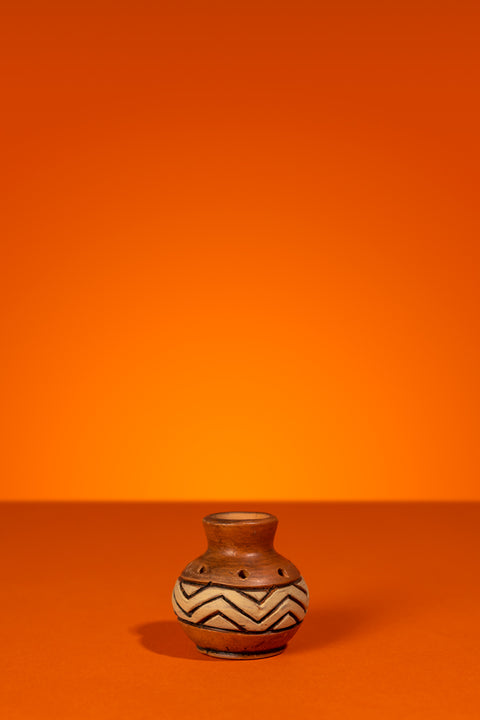 Mini "Marajoara" Ceramic Incense Burner Handcrafted by Jefferson Paiva