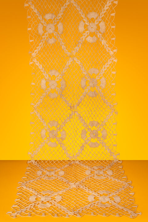 Crochet Buriti Runner, 300 cm x 45 cm, Natural