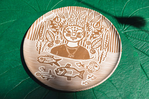 "Dabururi Piracema" Dinner Plate designed by Denilson Baniwa