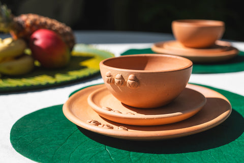 “Murakitã” Tapajonic Ceramic Dinner Plates Handcrafted  by Jefferson Paiva