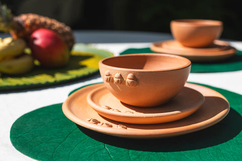 Capeba Organic Latex Placemat, Dark Green