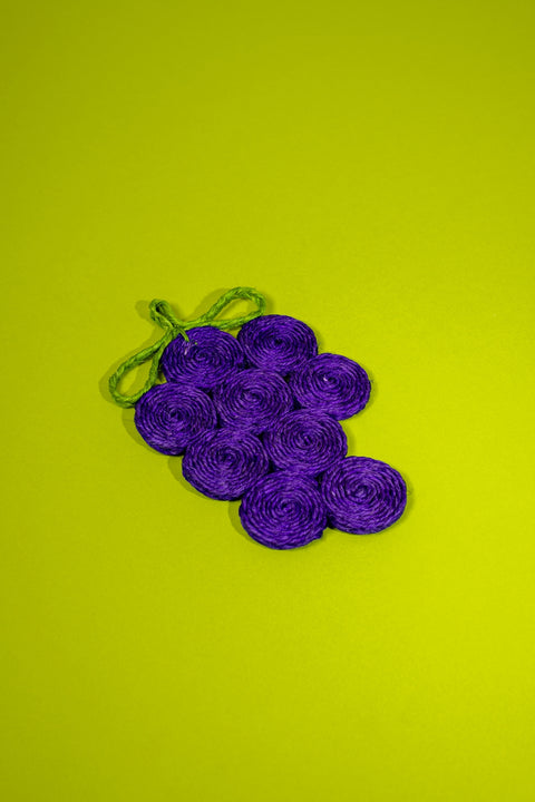 Handwoven Grape Sisal Trivet,  Purple