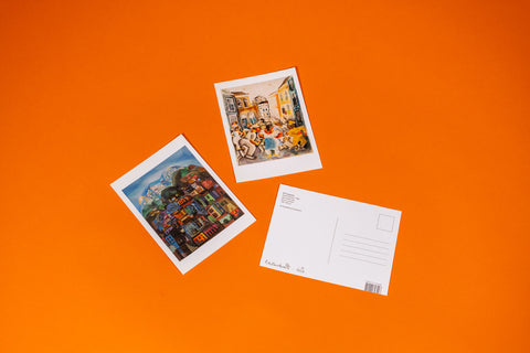 Postcards by artist Di Cavalcanti, Set of 4